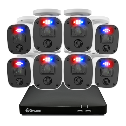 中古Swann セキュリティカメラ SWDVK-85680W4WL2D-JP ③ Home 8 Camera 8 Channel 1080p Full HD DVR 1TB HDD Security System