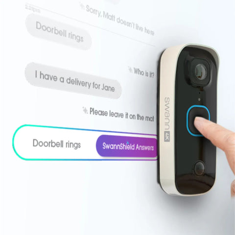 Xtreem4K Wireless Security Camera with SwannBuddy4K Video Doorbell | SWIFI-4KBUDXTRM