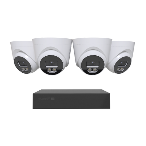 EliteX™ 6K/12MP NVR Security System with 4 Dome Cameras | SWNVK-8EX412MPD