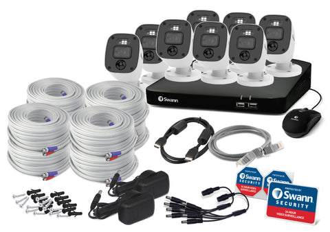 Home 8 Camera 8 Channel 1080p Full HD DVR 1TB HDD Security System with Mic
