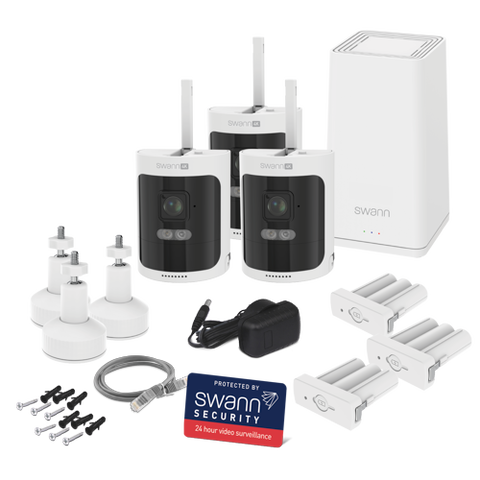 AllSecure650 Wireless Security Kit with 3 x 4K Wire-Free Cameras & Power Hub | SWNVK-AS4K650SD3