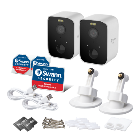 CoreCam 2K Wireless Spotlight Cameras with 2-Way Talk, Siren & Heat + Motion Detection | SWIFI-COREPROPK3