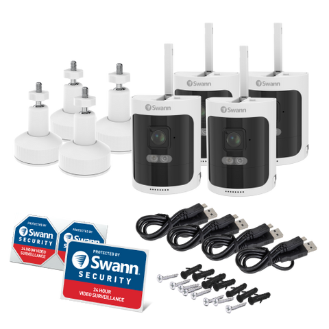 Add-On 2K Wireless Camera for AllSecure650 & AllSecure600 Kits - 4 pack  | SRNVW-600CMBWB4