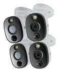 Motion Sensor, Motion-Activated Add-On Bullet Security Camera - 4 Pack | SRPRO-4KWLBWB4