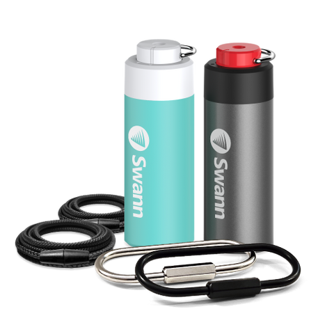 Swann ActiveResponse Personal Safety Alarm 2 Pack (Aqua & Graphite) | SWIFI-MPRSB1T1