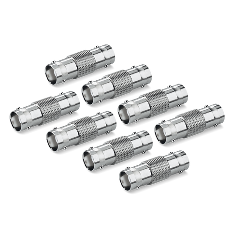 75 Ohm BNC Female Splice Adapters - 8 Pack - SWPRO-BNCF2F8PK
