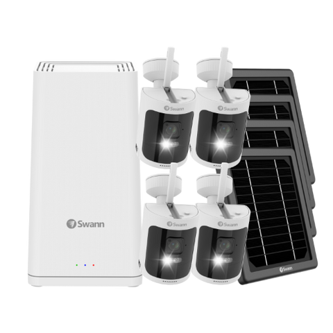 AllSecure650 2K Wireless Security Kit with 4 x Wire-Free Cameras, Solar Charging Panels & Power Hub | SONVK-650KH4S4