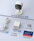 Swann EVO​ 2K Indoor Wi-Fi Camera ​- 2 Pack | SWIFI-SE2KICPK2