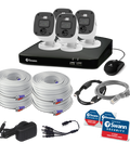 Home 4 Camera 8 Channel 1080p Full HD DVR 1TB HDD Security System with Mic