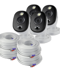 Motion Sensor, Motion-Activated Add-On Bullet Security Camera - 4 Pack | SRPRO-4KWLBWB4