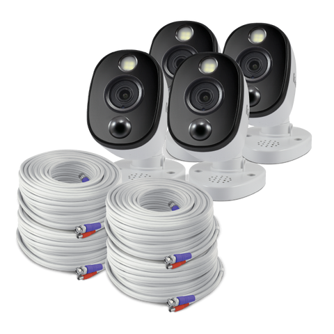 Motion Sensor, Motion-Activated Add-On Bullet Security Camera - 4 Pack | SRPRO-4KWLBWB4