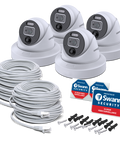 4K Heat & Motion Sensing IP Add-on Dome Camera SWNHD-900DE - 4 Pack | SRNHD-900DEWB4