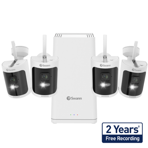 AllSecure650 2K Wireless Security Kit with 4 x Wire-Free Cameras & Power Hub | SWNVK-650KH4