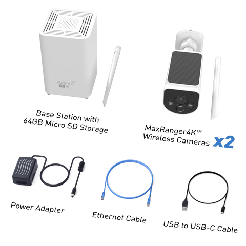 MaxRanger4K™ Solar 2 Camera Security System with Longest Range Wireless  | SWNVK-MAXV2SD2