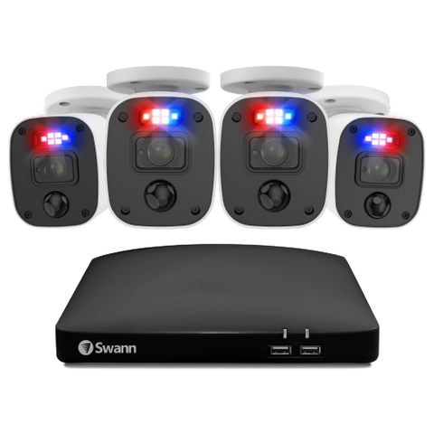 Home 4 Camera 8 Channel 1080p Full HD DVR 1TB HDD Security System with Mic
