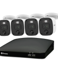 Home 4 Camera 4 Channel 1080p Full HD DVR 64GB SD Card Security System with Mic | SWDVK-446854MQB