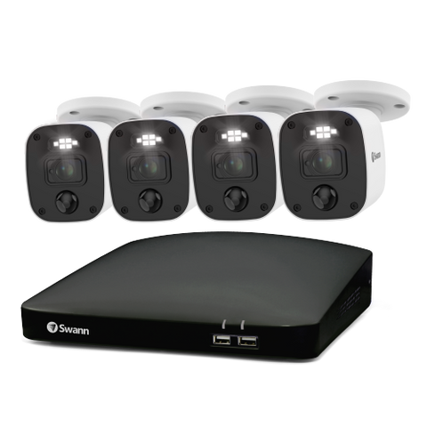 Home 4 Camera 8 Channel 1080p Full HD DVR 1TB HDD Security System with Mic