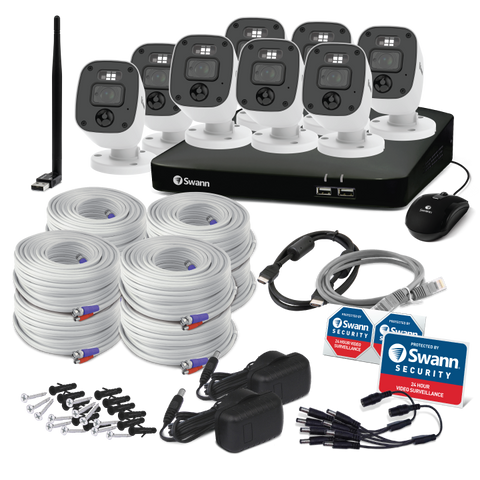 Home 8 Camera 8 Channel 1080p Full HD DVR Audio/Video Security System | SWDVK-846808MQBWF