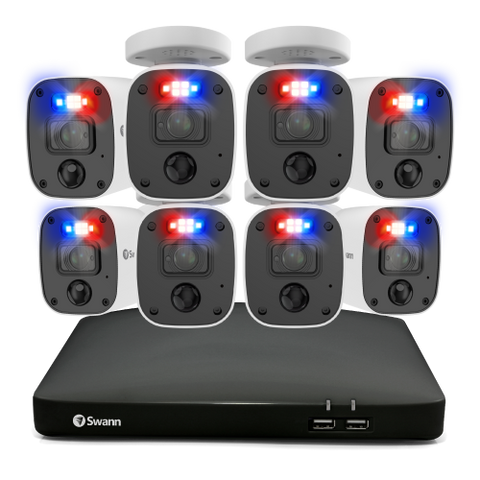 Home 8 Camera 8 Channel 4K Ultra HD DVR 2TB HDD Security System with Mic