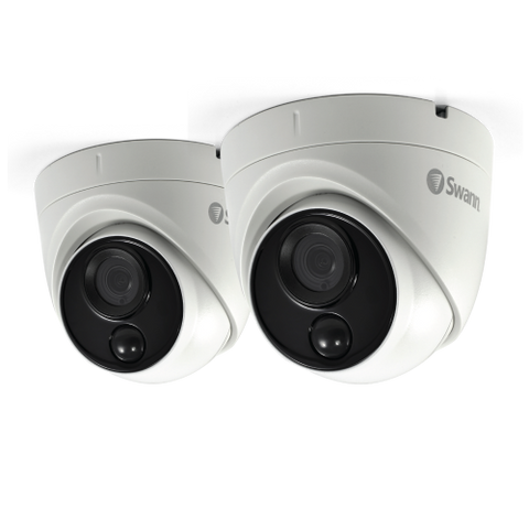 4K Ultra HD Dome Analogue CCTV Camera w PIR - 2 Pack - SWPRO-4KMSDWB2