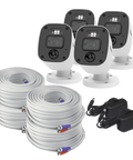 Home 1080p Full HD DVR Audio/Video Add-On Security Camera - 4 pack | SRPRO-1080MQBWB4