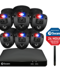 Home Black 6 Camera 8 Channel 1080p Full HD DVR Security System with Yard Stake - CODV8-46806YSLB