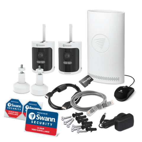 AllSecure600 2K Wireless Security Kit with 2 x Wire-Free Cameras & NVR Tower | SWNVK-600KH2