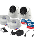 4K Ultra HD Dome Analogue CCTV Camera w PIR - 2 Pack - SWPRO-4KMSDWB2