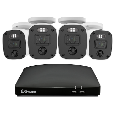 Home 4 Camera 8 Channel 1080p Full HD DVR 1TB HDD Security System with Mic